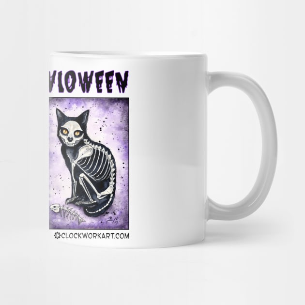 Every Day is Meowloween (Purple) by Clockwork Art